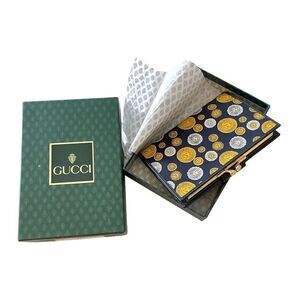 GUCCI Vintage 1980’s Sunshine Print Wallet with KissLock/French Purse